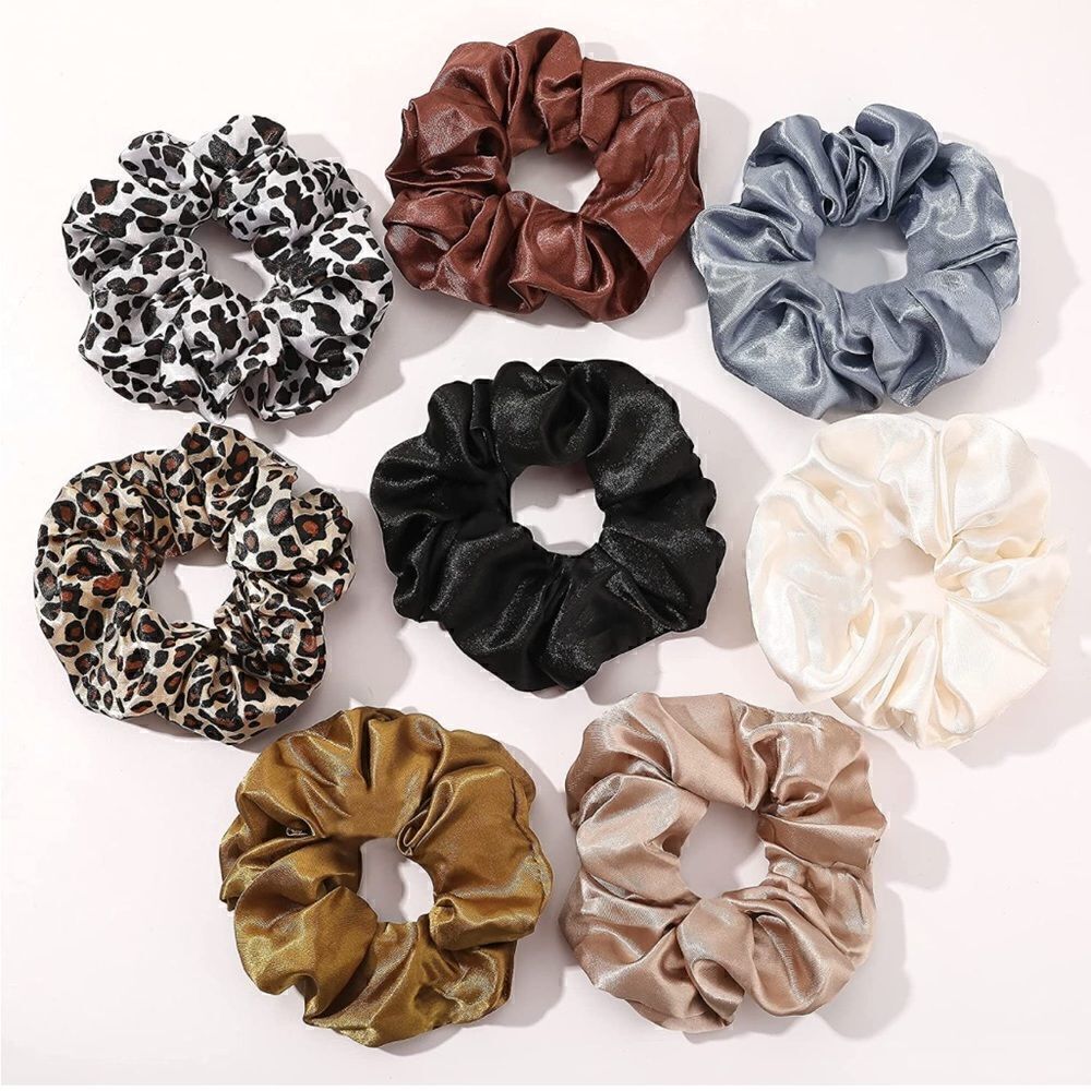 Colorful Silky Hair Scrunchies